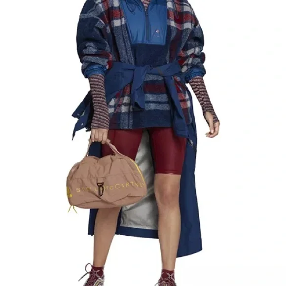 Adidas by Stella McCartney Blue and Red Plaid Jacket - Picture 7 of 8